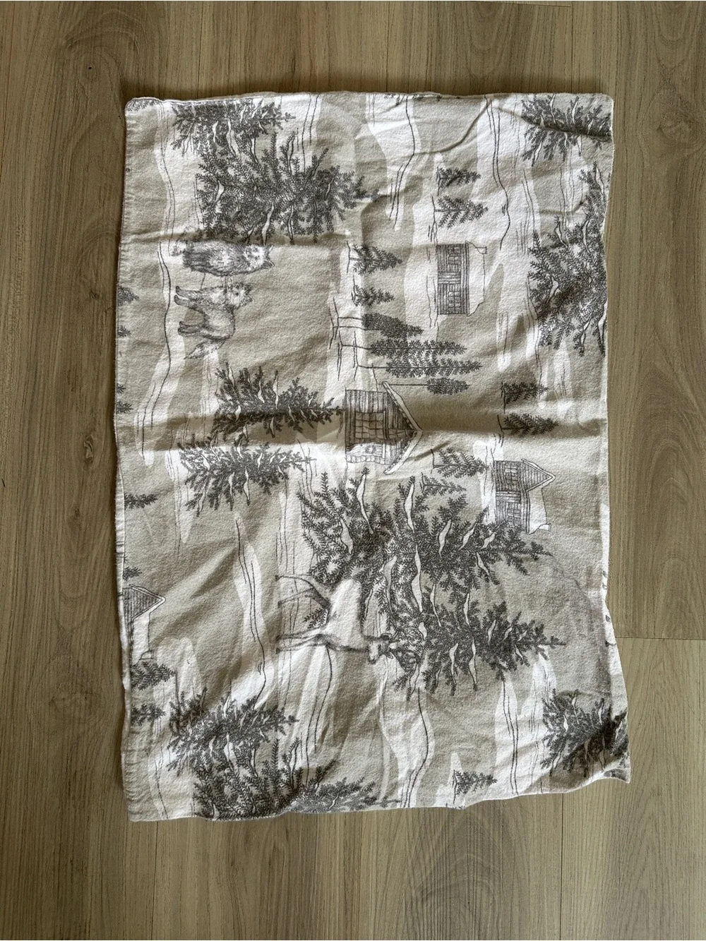 Cabin Pillowcase Rustic Lodge Wildlife Bear Deer Bedding 25.5”